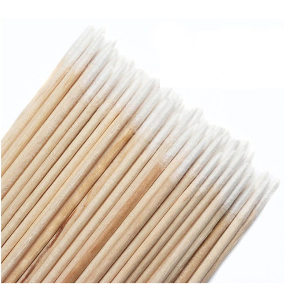 Betisoare precise din lemn cu varf de bumbac 100 buc