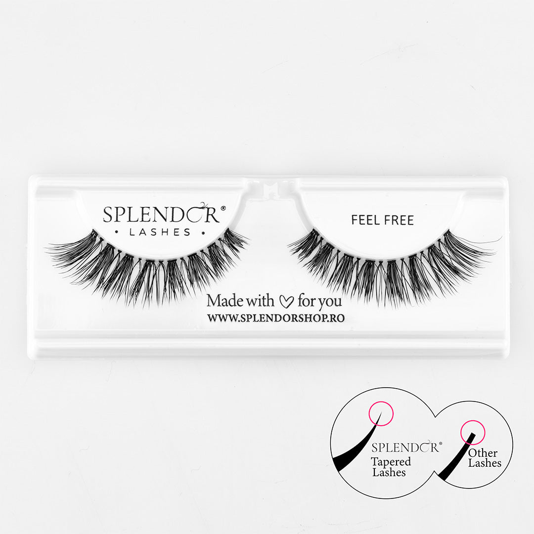 Gene false banda par natural Splendor Lashes Feel Free Demi Wispies varfuri subtiate