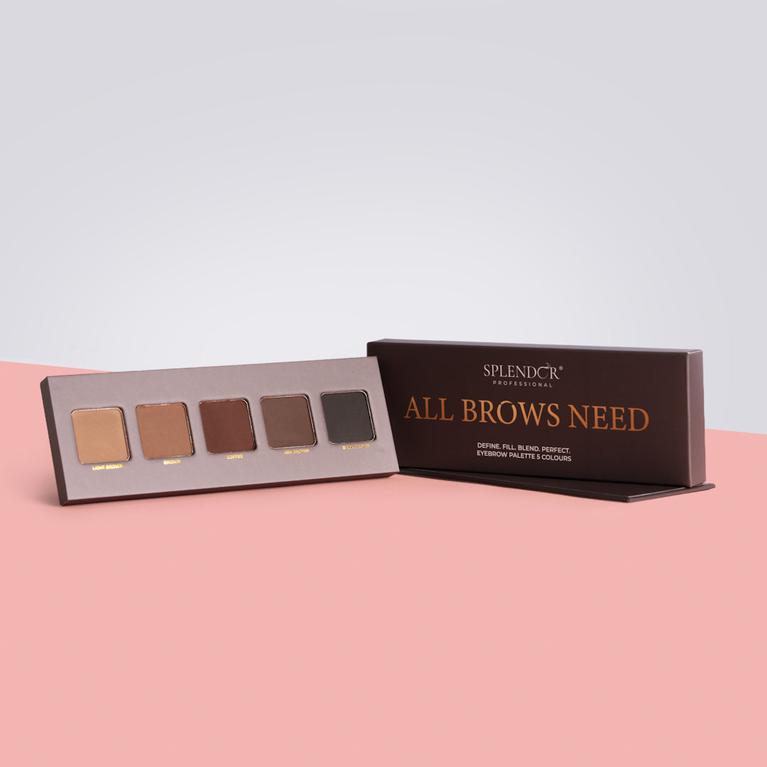 Paleta sprancene 5 farduri ALL BROWS NEED SPLENDOR culori pigmentate si vibrante
