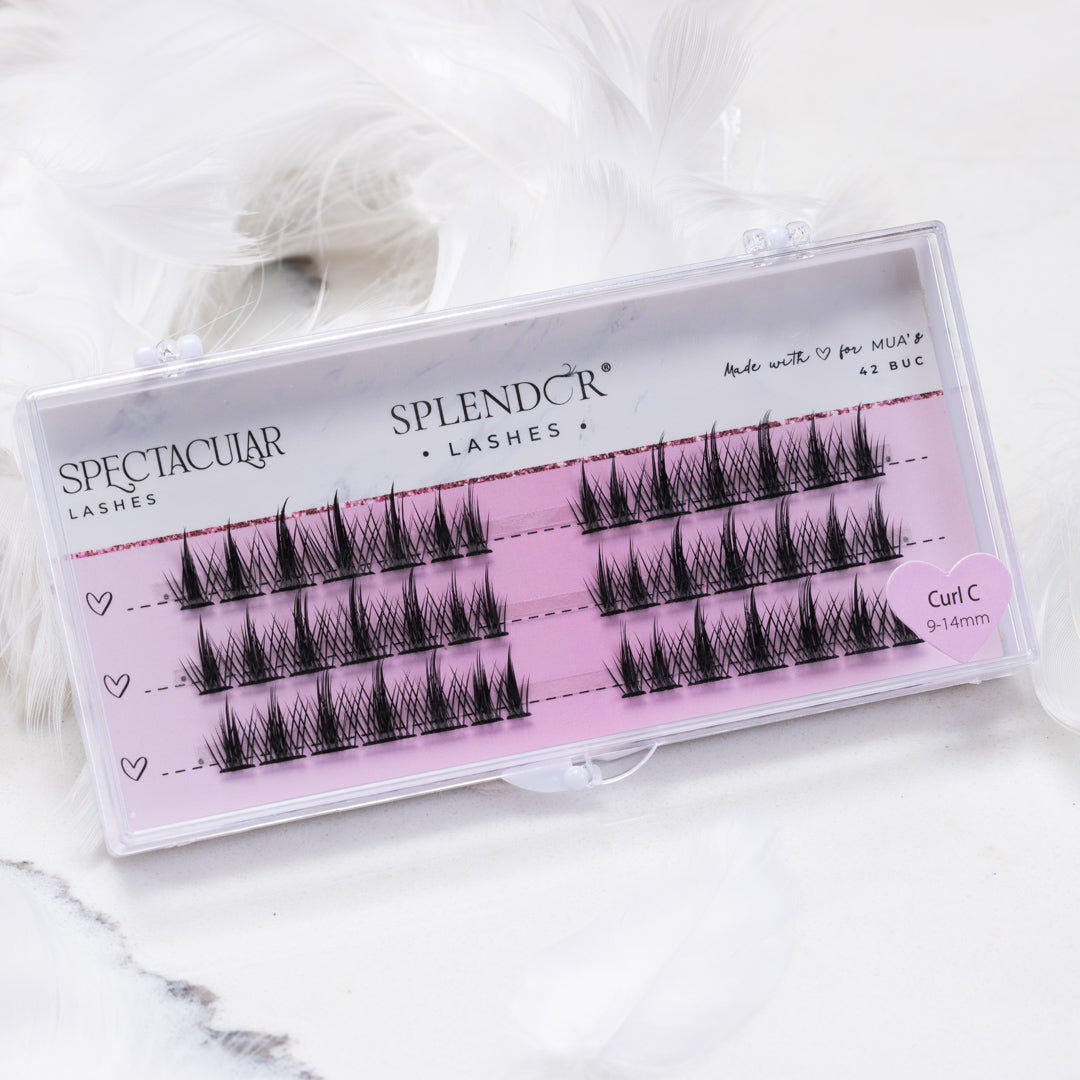 Gene false smocuri matase Spectacular curbura C marime Mix 9 - 14 mm 42 buc