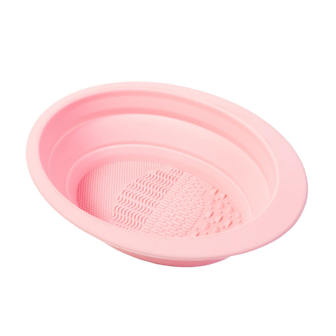 Recipient silicon roz pentru curatare pensule