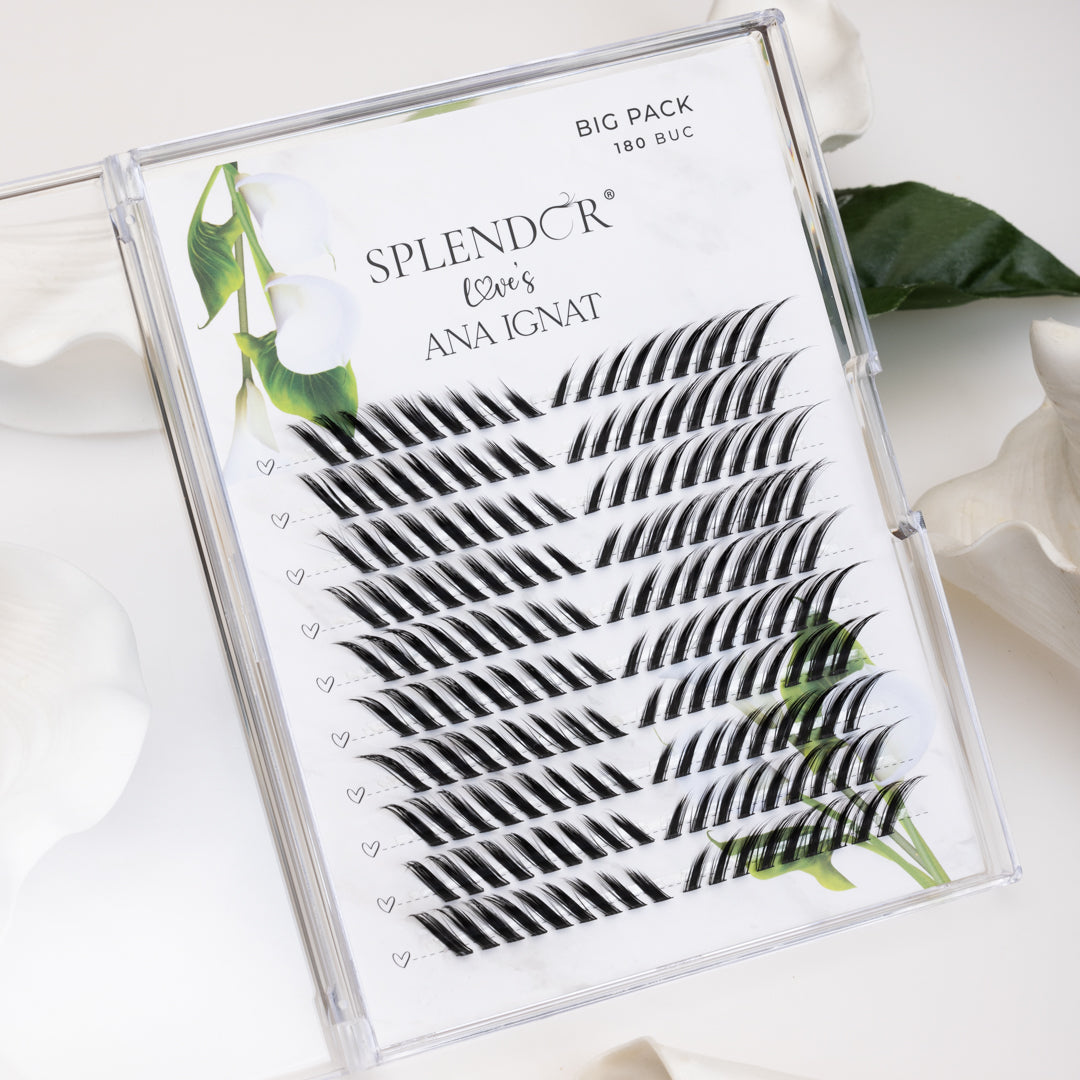 Big Pack Gene false smocuri matase Splendor & Ana Ignat 180 buc mix 10 - 16 mm