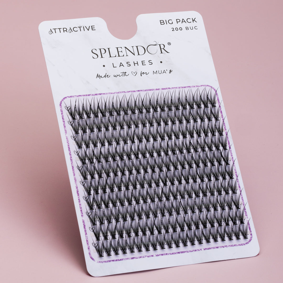 Big Pack Gene false smocuri matase Attractive curbura C 200 buc - Russian Style