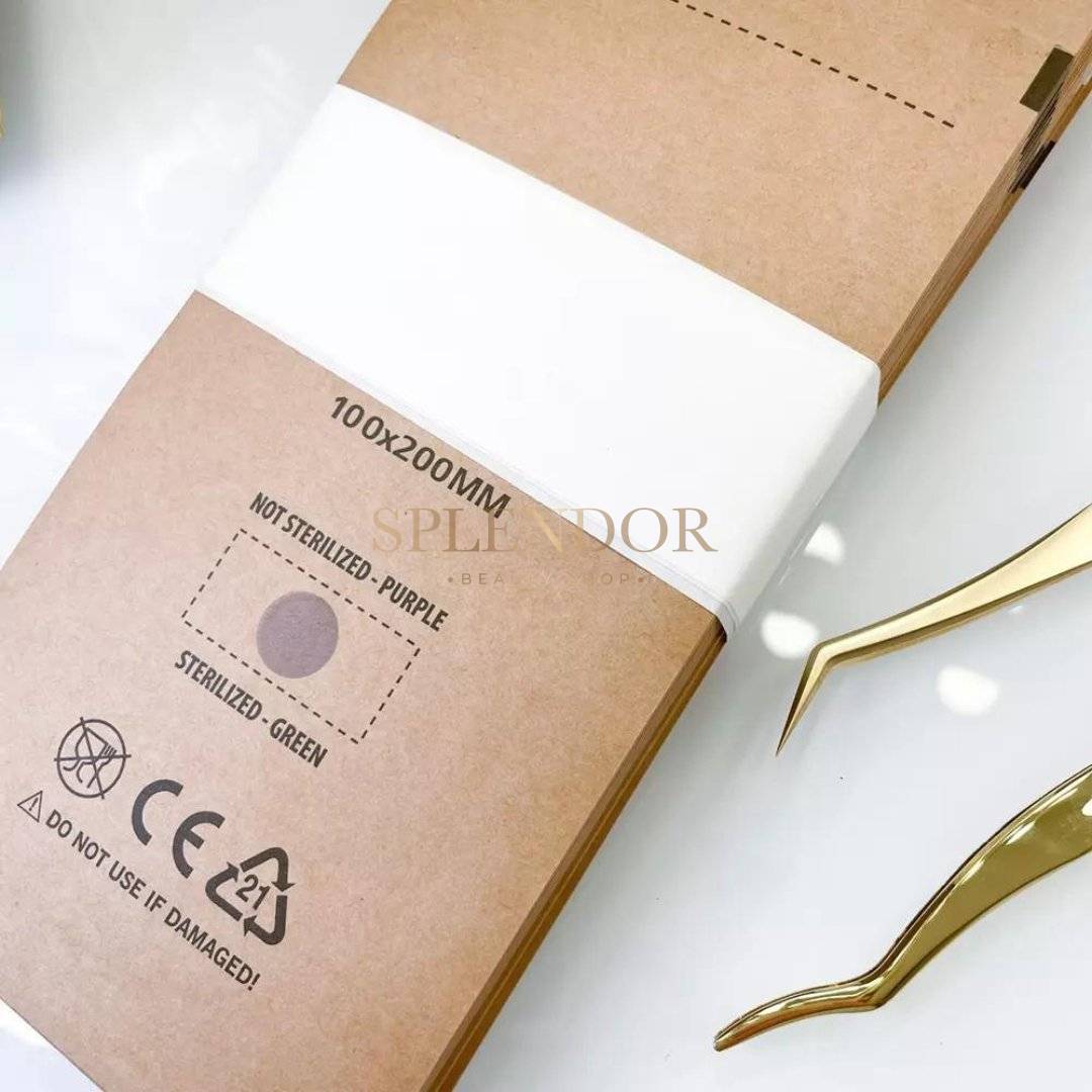 Pungi Sterilizare pupinel din hartie maro 100x200 mm 100 buc