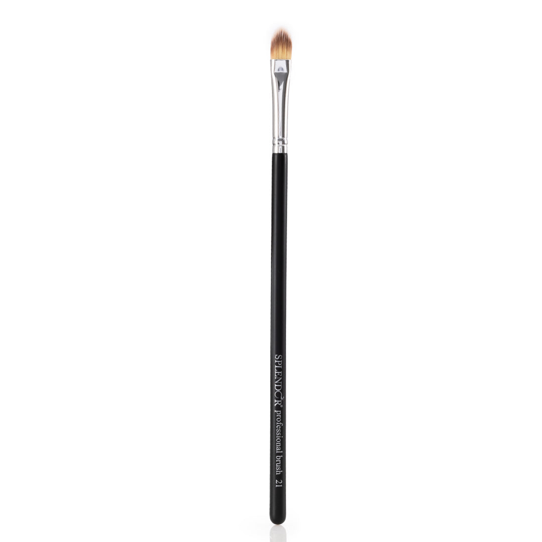 🎁 Pensula Profesionala Splendor S21 plata pentru baza pleoape / detalii / precizie par sintetic (100% off)