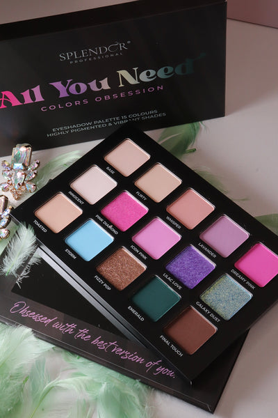 Paleta 15 farduri ALL YOU NEED - Colors Obsession SPLENDOR culori pigmentate si vibrante