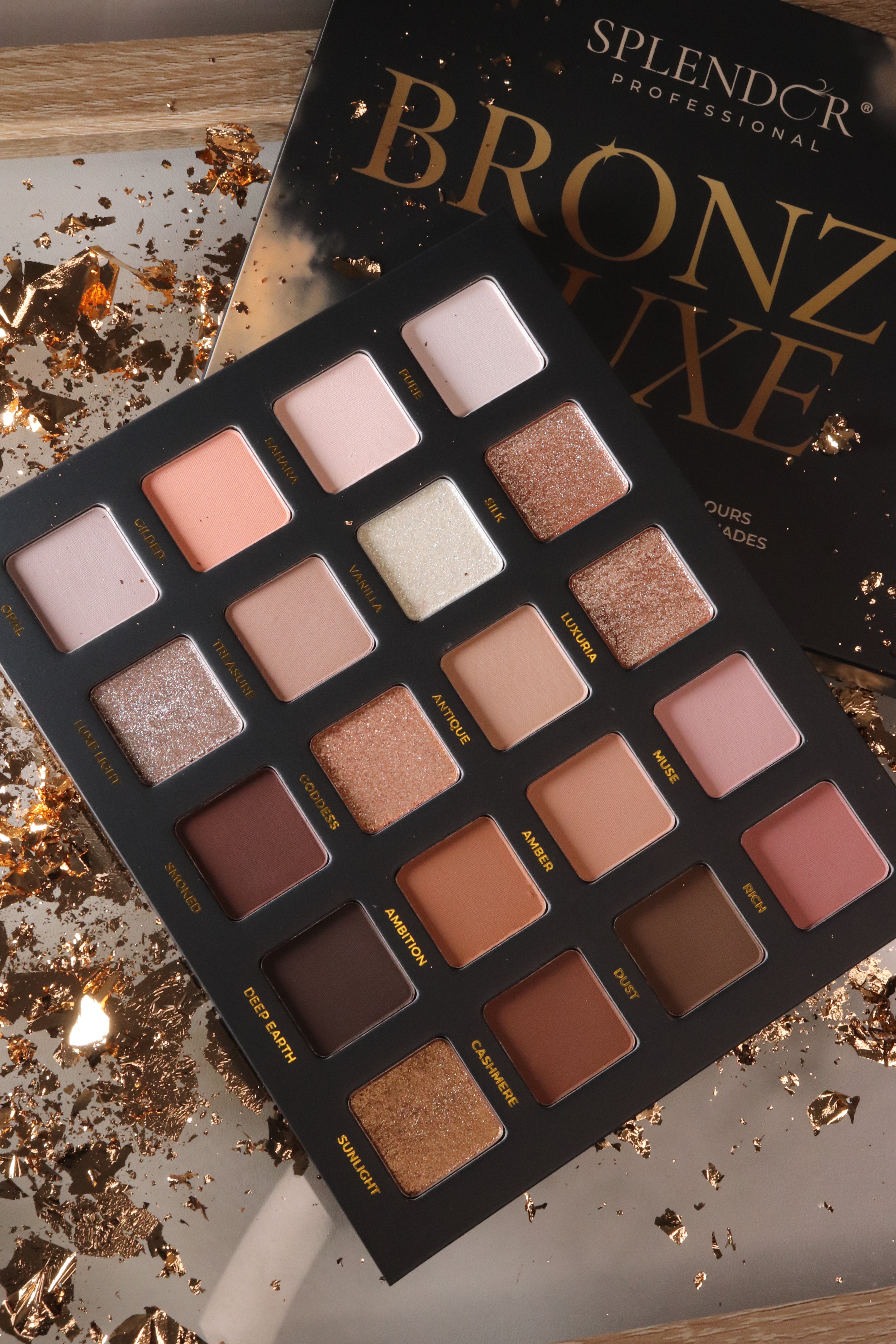 Paleta 20 farduri BRONZY LUXE SPLENDOR culori pigmentate si vibrante