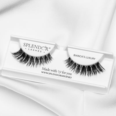 Gene false banda par natural Splendor Lashes Bianca's Luxury varfuri ingustate