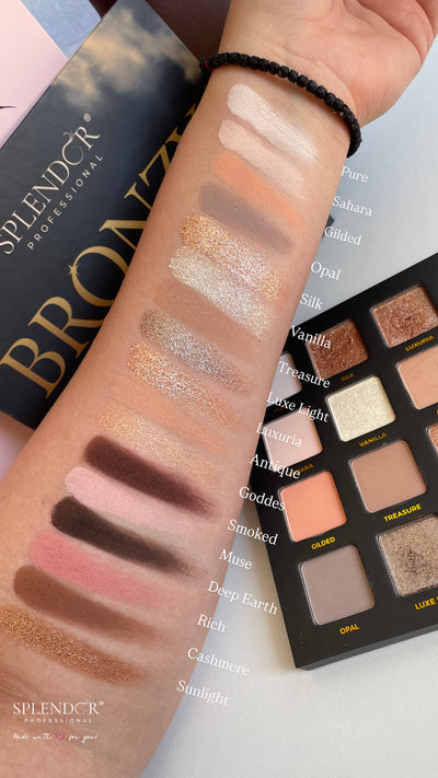 Paleta 20 farduri BRONZY LUXE SPLENDOR culori pigmentate si vibrante