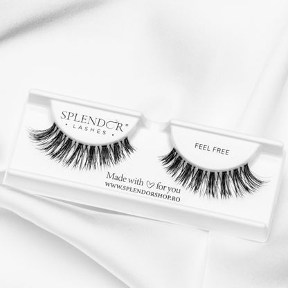 Gene false banda par natural Splendor Lashes Feel Free Demi Wispies varfuri subtiate