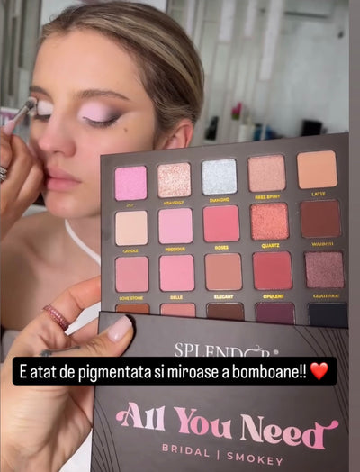 Paleta 20 farduri ALL YOU NEED - Bridal / Smokey SPLENDOR culori pigmentate si vibrante