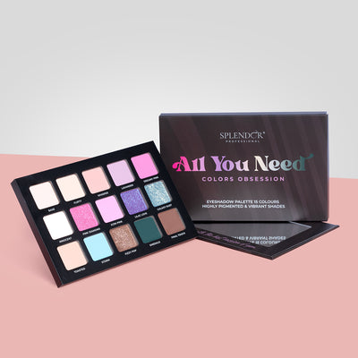 Paleta 15 farduri ALL YOU NEED - Colors Obsession SPLENDOR culori pigmentate si vibrante
