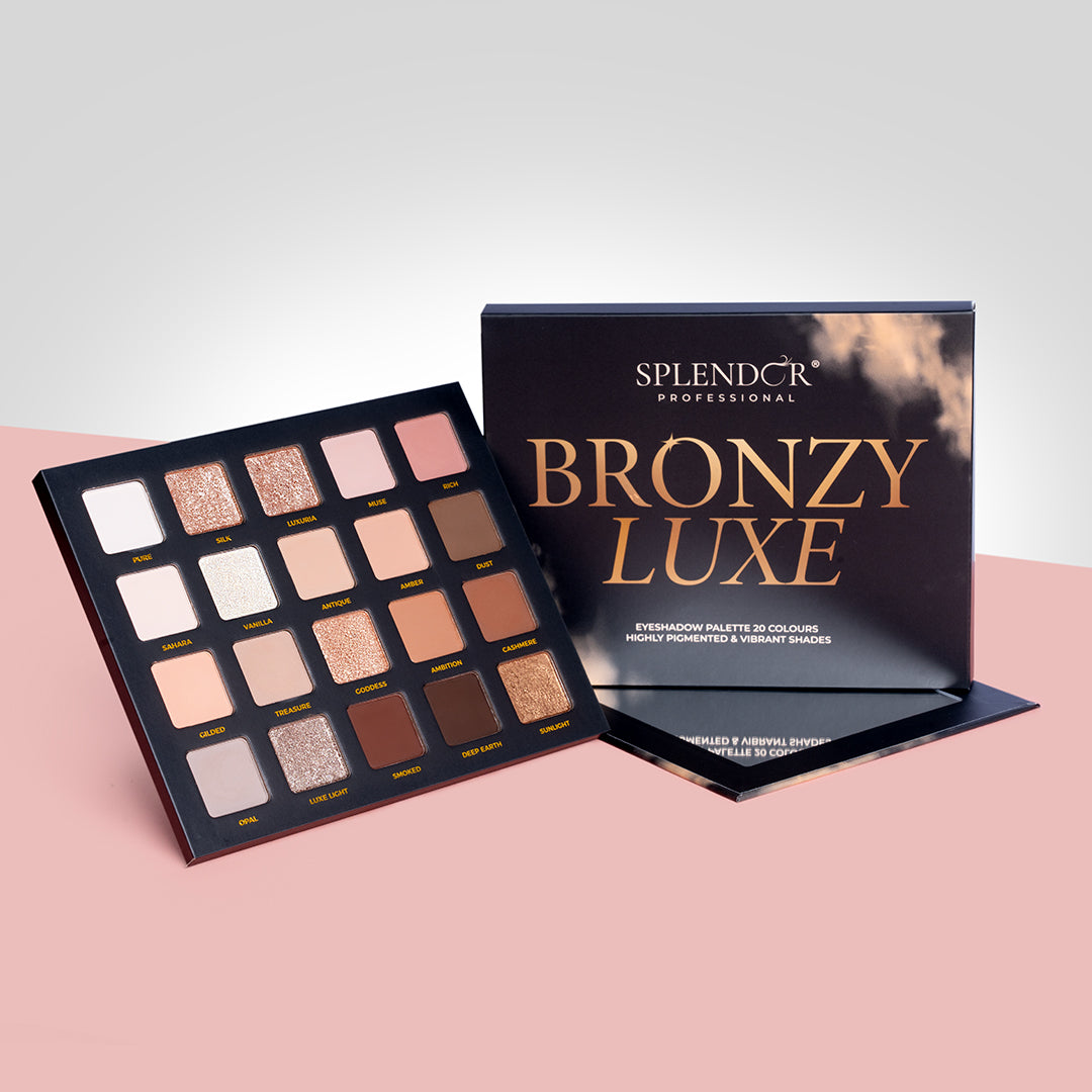 Paleta 20 farduri BRONZY LUXE SPLENDOR culori pigmentate si vibrante