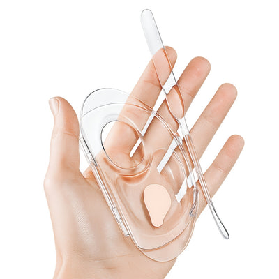 Paleta transparenta inchisa pentru mixare cosmetice cu spatula