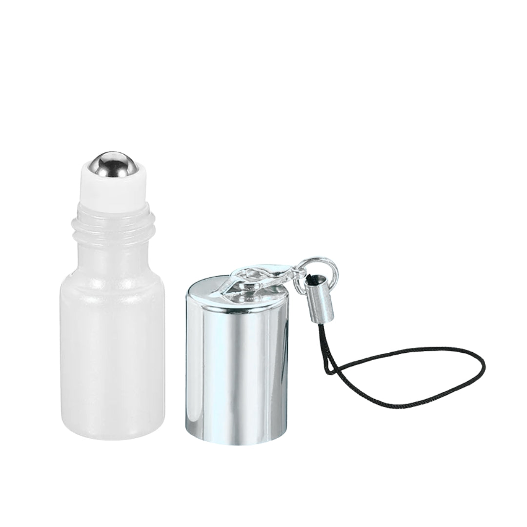 Recipient roll-on breloc sticla