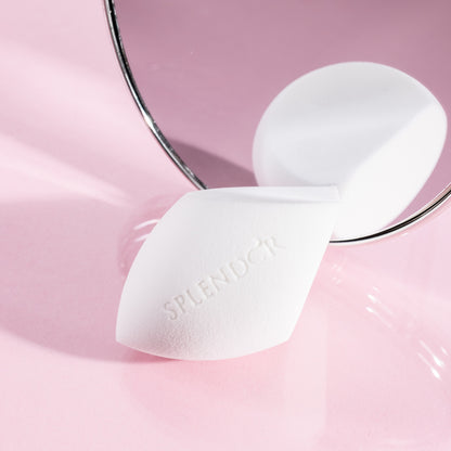 Burete machiaj super soft olive 2 parti tesite alb efect airbrush fara porozitate