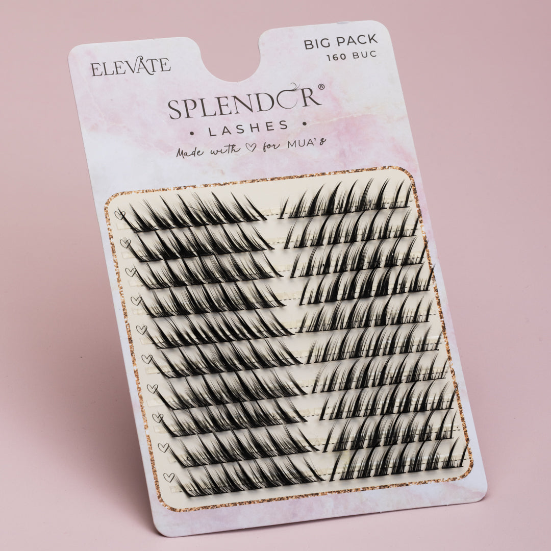 Big Pack Gene false smocuri matase Splendor Elevate Russian Style 160 buc mix 10 - 14 mm