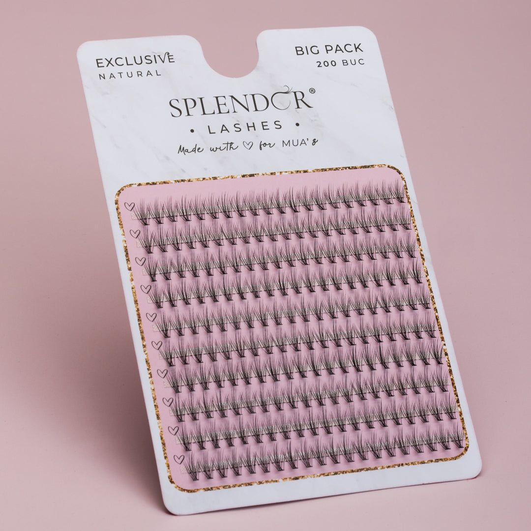 Big Pack Gene false smocuri matase Exclusive Natural curbura C 200 buc