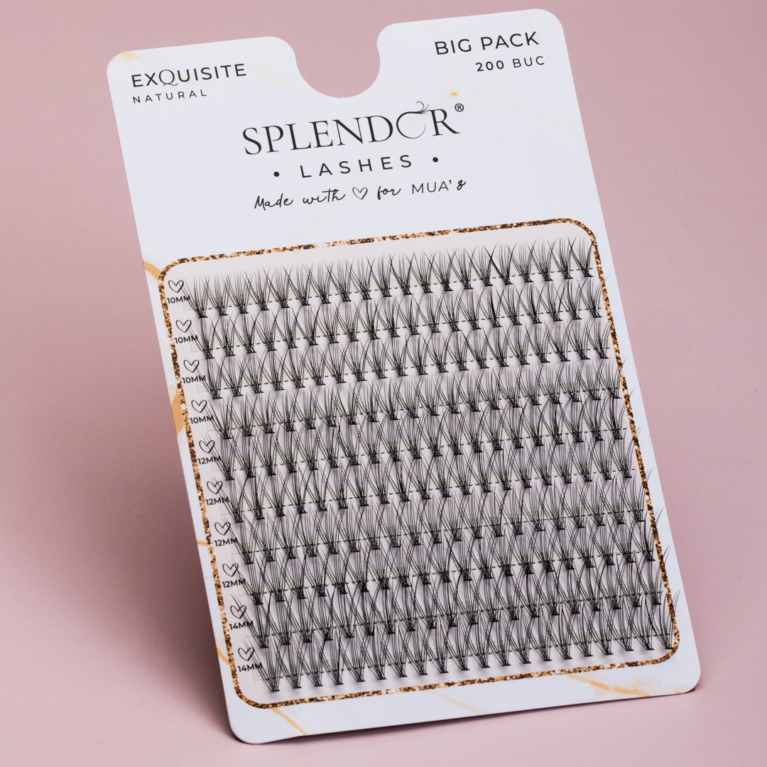 Big Pack Gene false smocuri matase Exquisite Natural curbura C 200 buc