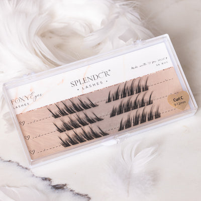 Gene false smocuri matase Splendor Foxy Eyes Russian Style 36 buc mix 9 - 12 mm