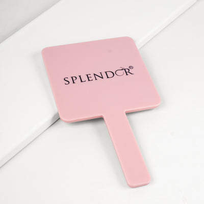 Oglinda Splendor roz cu maner