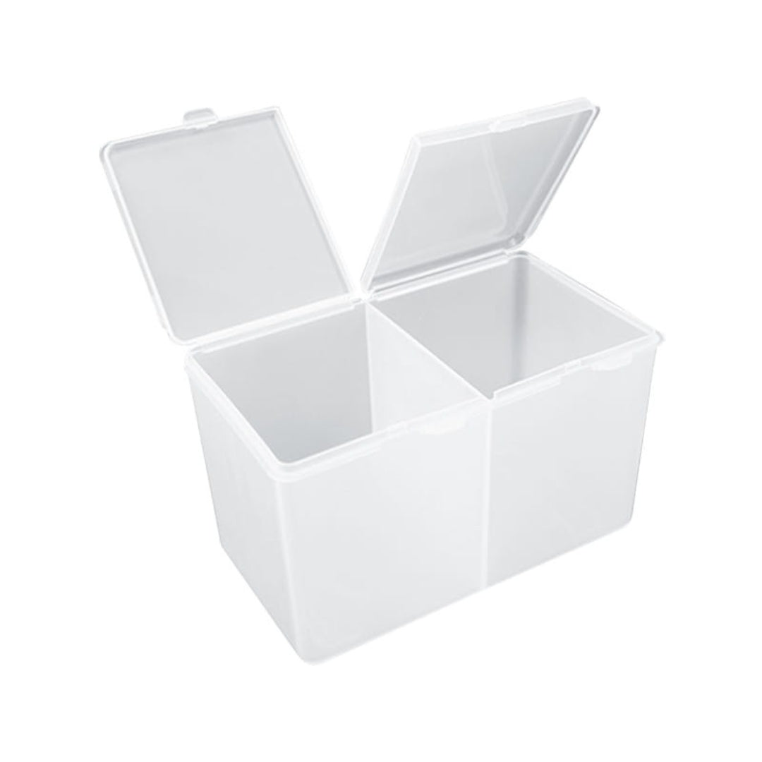 Organizator cosmetic cu doua compartimente inchise