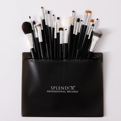 Set 23 pensule profesionale Splendor PRO Set par sintetic / capra / ponei + borseta