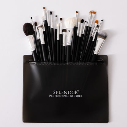 Set 23 pensule profesionale Splendor PRO Set par sintetic / capra / ponei + borseta