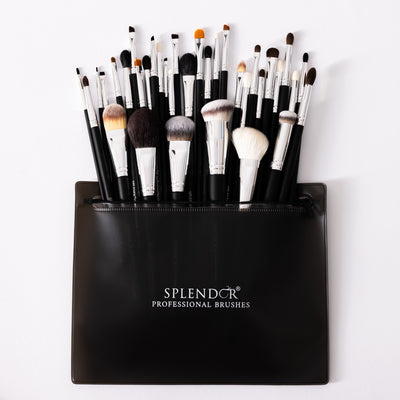 Set 35 pensule profesionale Splendor Complete PRO par sintetic, capra, ponei, veverita + borseta