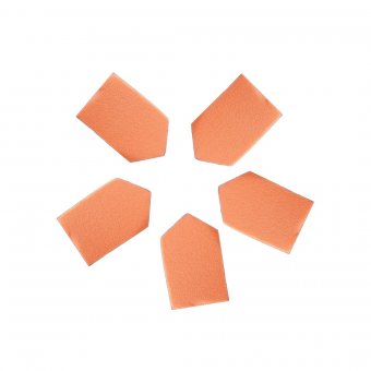 Buretei machiaj varf triunghiular culoare portocaliu 5 buc