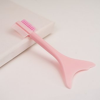 Instrument 3 in 1 pentru gene, sprancene, eyeliner roz