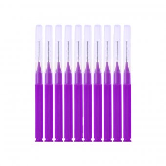 Mini perii precizie laminare sprancene 10 buc/set violet