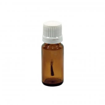 Recipient sticla ambra cu pensula 5 ml