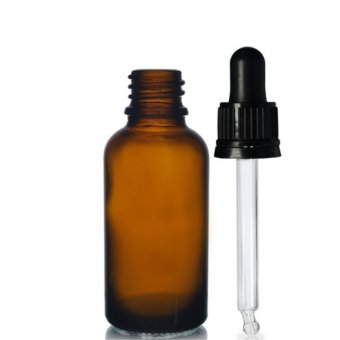 Recipient sticla ambra cu pipeta 50 ml