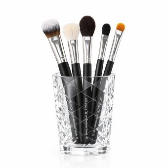 Suport pentru pensule machiaj – argintiu, design modern