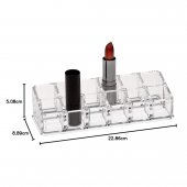 Suport acrilic pentru rujuri si tinturi – 12 compartimente, transparent