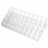 Suport acrilic pentru rujuri si tinturi – 36 compartimente, transparent